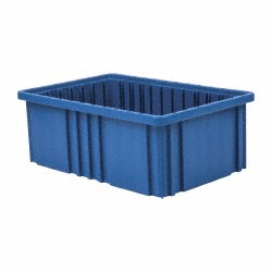 QUANTUM STORAGE Polypropylene Dividable Storage Tote: 75 lb Capacity DG92060BL