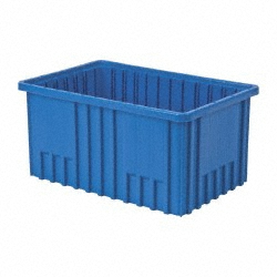 QUANTUM STORAGE Polypropylene Dividable Storage Tote: 75 lb Capacity DG92080BL