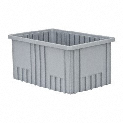 QUANTUM STORAGE Polypropylene Dividable Storage Tote: 75 lb Capacity DG92080GY