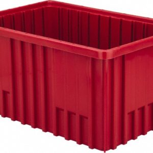 QUANTUM STORAGE Polypropylene Dividable Storage Tote: 75 lb Capacity DG92080RD