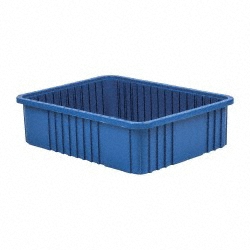 QUANTUM STORAGE Polypropylene Dividable Storage Tote: 100 lb Capacity DG93060BL