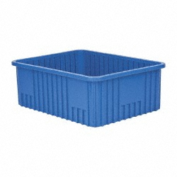QUANTUM STORAGE Polypropylene Dividable Storage Tote: 100 lb Capacity DG93080BL