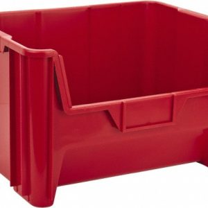 QUANTUM STORAGE Plastic Hopper Stacking Bin: Red QGH700RD