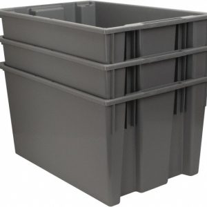 QUANTUM STORAGE Polyethylene Storage Tote: 100 lb Capacity SNT300GYCS