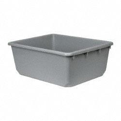 QUANTUM STORAGE Polypropylene Storage Tote: 100 lb Capacity TUB2419-9GY