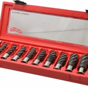 MILWAUKEE TOOL 9 Piece, 1/2 to 15/16" Cutter Diam, 2" Cutting Depth, Steel Annular Cutter Set 49-22-8410