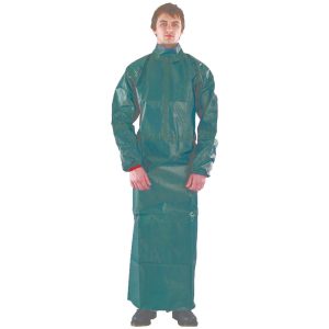 ANSELL Disposable & Chemical-Resistant Apron: Size X-Large, 74" Length, 0.3400 mil Thick, Green GR40-T-92-215-05
