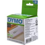 DYMO Label Maker Label: White, Die Cut Paper with Semi Perm Adhesive, 3-1/2" OAL, 1-1/8" OAW, 130 per Roll, 2 Roll 30251