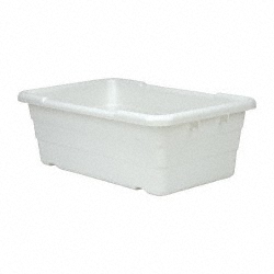 QUANTUM STORAGE Polypropylene Cross-Stack Storage Tote: 100 lb Capacity TUB2516-8WT