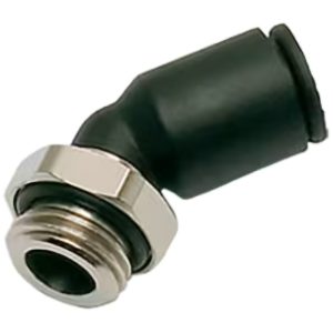 LEGRIS Push-To-Connect Tube Fitting: 45 &deg; Male Elbow, M5 x 0.8 Thread 3133 06 19