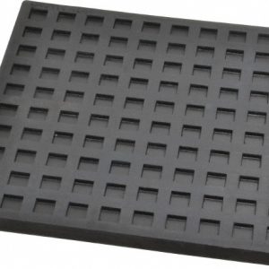 MASON IND. 6" Long x 6" Wide x 5/16" Thick, Nitrile, Machinery Leveling Pad & Mat NI6X6X5/16BLK