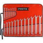 PROTO Combination Wrench Set: 18 Pc, 7 to 24 mm Wrench, Metric J1200R-MASD