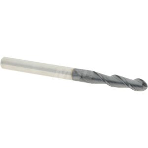ACCUPRO Ball End Mill: 0.125" Dia, 0.5" LOC, 2 Flute, Solid Carbide 86977774