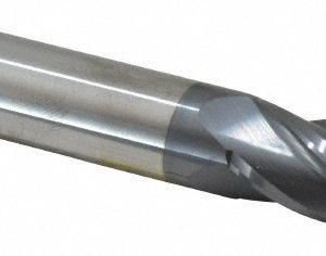 SGS Square End Mill: 9/16" Dia, 1-1/8" LOC, 4 Flute, Solid Carbide 30023