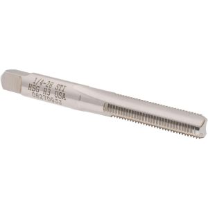 HERTEL Hand STI Tap: 1/4-28 UNF, H3, 3 Flutes, Bottoming Chamfer 007058AS