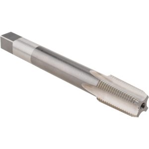 HERTEL Extension Pipe Tap: 1/2-14 NPT, 4 Flutes, Bottoming Chamfer, High Speed Steel R128139-S