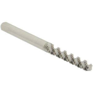 HERTEL #6-32 UNC, 3 Flute, 52&deg; Helix, Bottoming Chamfer, Bright Finish, High Speed Steel Spiral Flute STI Tap K007310AS