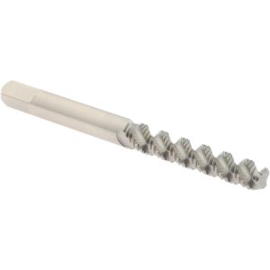 HERTEL #8-32 UNC, 3 Flute, 52&deg; Helix, Bottoming Chamfer, Bright Finish, High Speed Steel Spiral Flute STI Tap K007314AS