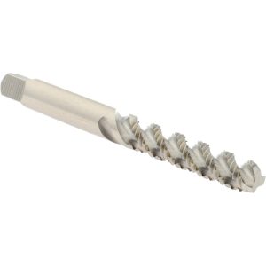 HERTEL #10-24 UNC, 3 Flute, 52&deg; Helix, Bottoming Chamfer, Bright Finish, High Speed Steel Spiral Flute STI Tap K007318AS