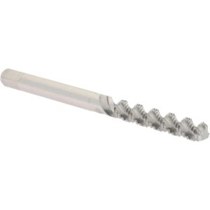 HERTEL M4x0.70 Metric Coarse/EGM, 3 Flute, 52&deg; Helix, Bottoming Chamfer, Bright Finish, High Speed Steel Spiral Flute STI Tap K007356AS