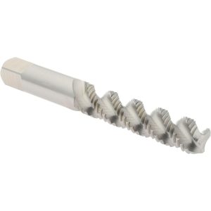 HERTEL M8x1.25 Metric Coarse/EGM, 3 Flute, 52&deg; Helix, Bottoming Chamfer, Bright Finish, High Speed Steel Spiral Flute STI Tap K007363AS