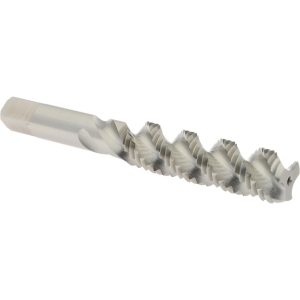 HERTEL M10x1.50 Metric Coarse/EGM, 3 Flute, 52&deg; Helix, Bottoming Chamfer, Bright Finish, High Speed Steel Spiral Flute STI Tap K007367AS