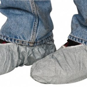 DUPONT Shoe Cover: Non Chemical-Resistant, Tyvek, Gray FC450SGY00020000
