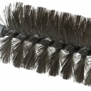 SCHAEFER BRUSH Double Stem & Double/Single Spiral Tube Brush: 2-1/2" Dia, 7-1/4" OAL, Stainless Steel Bristles 43551