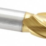 CLEVELAND Square End Mill: 5/8'' Dia, 1-3/8'' LOC, 1/2'' Shank Dia, 3-3/8'' OAL, 4 Flutes, High Speed Steel C33211