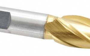 CLEVELAND Square End Mill: 5/8'' Dia, 1-3/8'' LOC, 1/2'' Shank Dia, 3-3/8'' OAL, 4 Flutes, High Speed Steel C33211