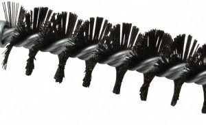 SCHAEFER BRUSH Double Stem/Single Spiral Flue Brush: 1-1/4" Dia, 7-1/2" OAL 43212