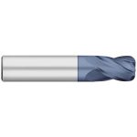 TITAN USA Corner Radius End Mill: 3/16" Dia, 3/8" LOC, 0.0100" Radius, 4 Flute, Solid Carbide TC73911