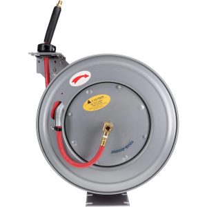 PRO-SOURCE Hose Reel with Hose: 3/8" ID Hose x 50', Spring Retractable 2810035010PRO