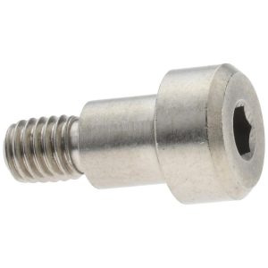 ELECTRO HARDWARE Shoulder Screw: 1/4" Shoulder Dia, 1/4" Shoulder Length, #10-32, 303 Stainless Steel, Hex Socket MS51576-17