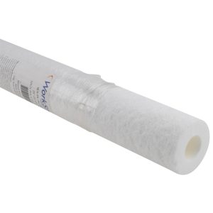 VALUE COLLECTION Plumbing Cartridge Filter: 2-1/2" OD, 20" Long, 25 micron, Polypropylene VC-PL-SCB200025