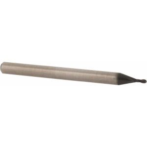 ACCUPRO Ball End Mill: 0.04" Dia, 0.09" LOC, 2 Flute, Solid Carbide EM96094001