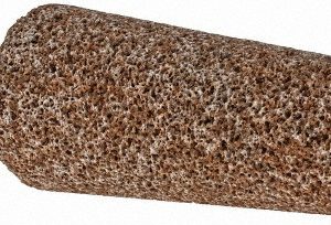 NORTON Mounted Point: 2-3/4" Thick, 1/4" Shank Dia, A3, 36 Grit, Very Coarse 61463624377