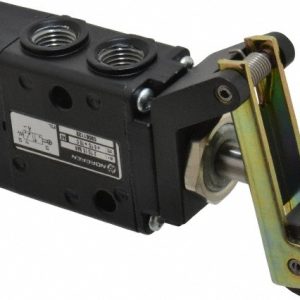 NORGREN Mechanically Operated Valve: Packed Spool, Roller Lever Actuator, 1/4" Inlet, 1/4" Outlet, 2 Position 03061122