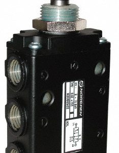 NORGREN Manually Operated Valve: 0.38" NPT Outlet, Packed Spool, Knob Actuated 03062522