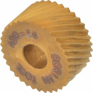 DORIAN TOOL Standard Knurl Wheel: 3/4" Dia, 90 &deg; Tooth Angle, 14 TPI, Diagonal, High Speed Steel 73310123638