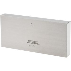 SPI Rectangle Steel Gage Block: 3", Grade AS-1 15-088-8