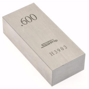 SPI Rectangle Steel Gage Block: 0.6", Grade AS-1 15-078-9