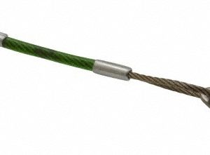 JERGENS 4" Long, Stainless Steel Cable Loop & Tab with Hole End, Quick Release Pin Lanyard 890054Q