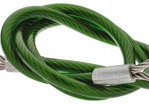 JERGENS 16" Long, Stainless Steel Cable Loop & Loop End, Quick Release Pin Lanyard 890216