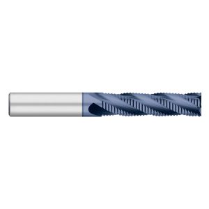 TITAN USA Roughing End Mill: 1/4" Dia, 4 Flute, Fine Pitch, Single End, Solid Carbide TC29617