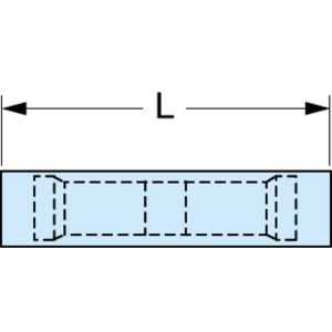3M Butt Splice Terminal: Fully Insulated Nylon, Crimp-On Connection 7010397397