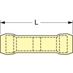 3M Butt Splice Terminal: Fully Insulated Nylon, Crimp-On Connection 7010304075