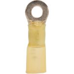 3M Circular Ring Terminal: Partially Insulated, 12 to 10 AWG, Crimp Connection 7010349265