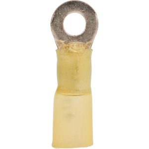 3M Circular Ring Terminal: Partially Insulated, 12 to 10 AWG, Crimp Connection 7010319503