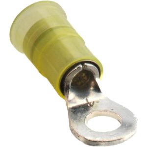 3M Circular Ring Terminal: Partially Insulated, 12 to 10 AWG, Crimp Connection 7010304072